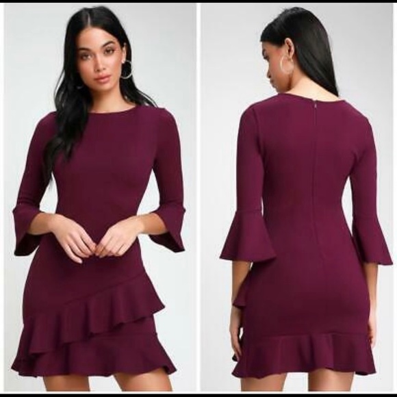 Lulus Dresses & Skirts - Lulu’s Purple Ruffle Mini Dress